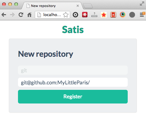 Satis: add a new composer repository